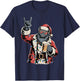 Rock Santa Bigfoot Sasquatch Beer Funny Christmas Men Women T-Shirt - T-Shirt | Navy