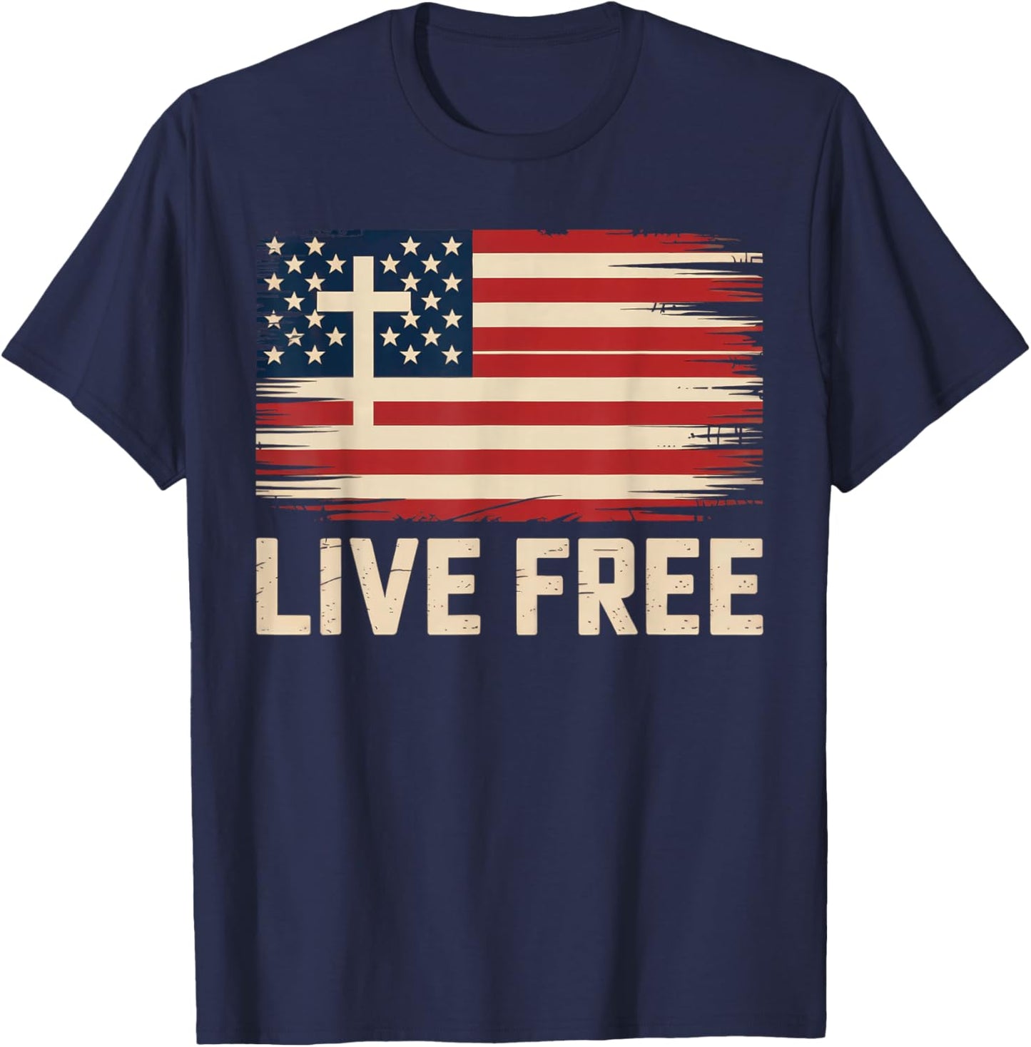 Live Free T-Shirt - T-Shirt | Navy