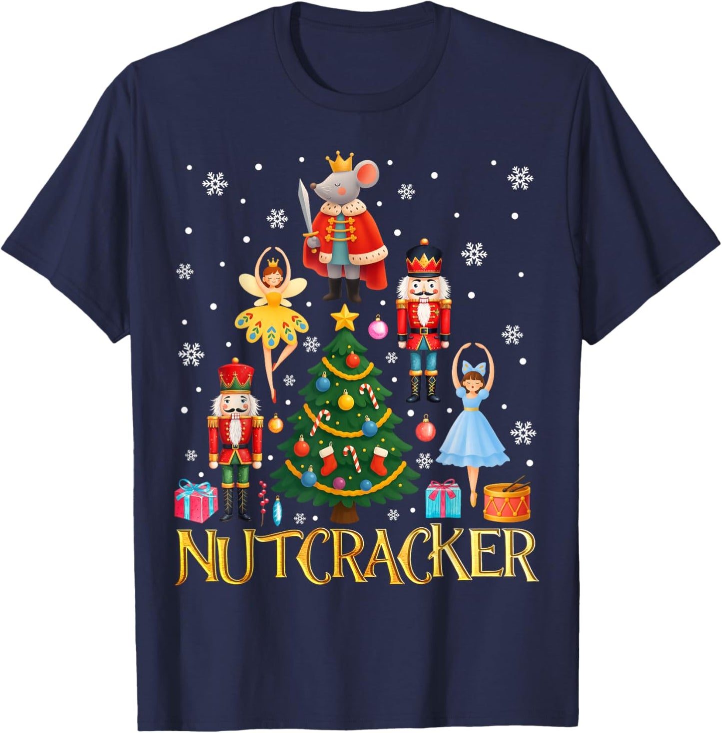 Christmas Nutcracker Squad Ballet Dance Women Girls Kids T-Shirt - T-Shirt | Navy