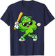 Lucky Shamrock Playing Baseball Funny St Patrick's Kids Boys T-Shirt - T-Shirt | Navy