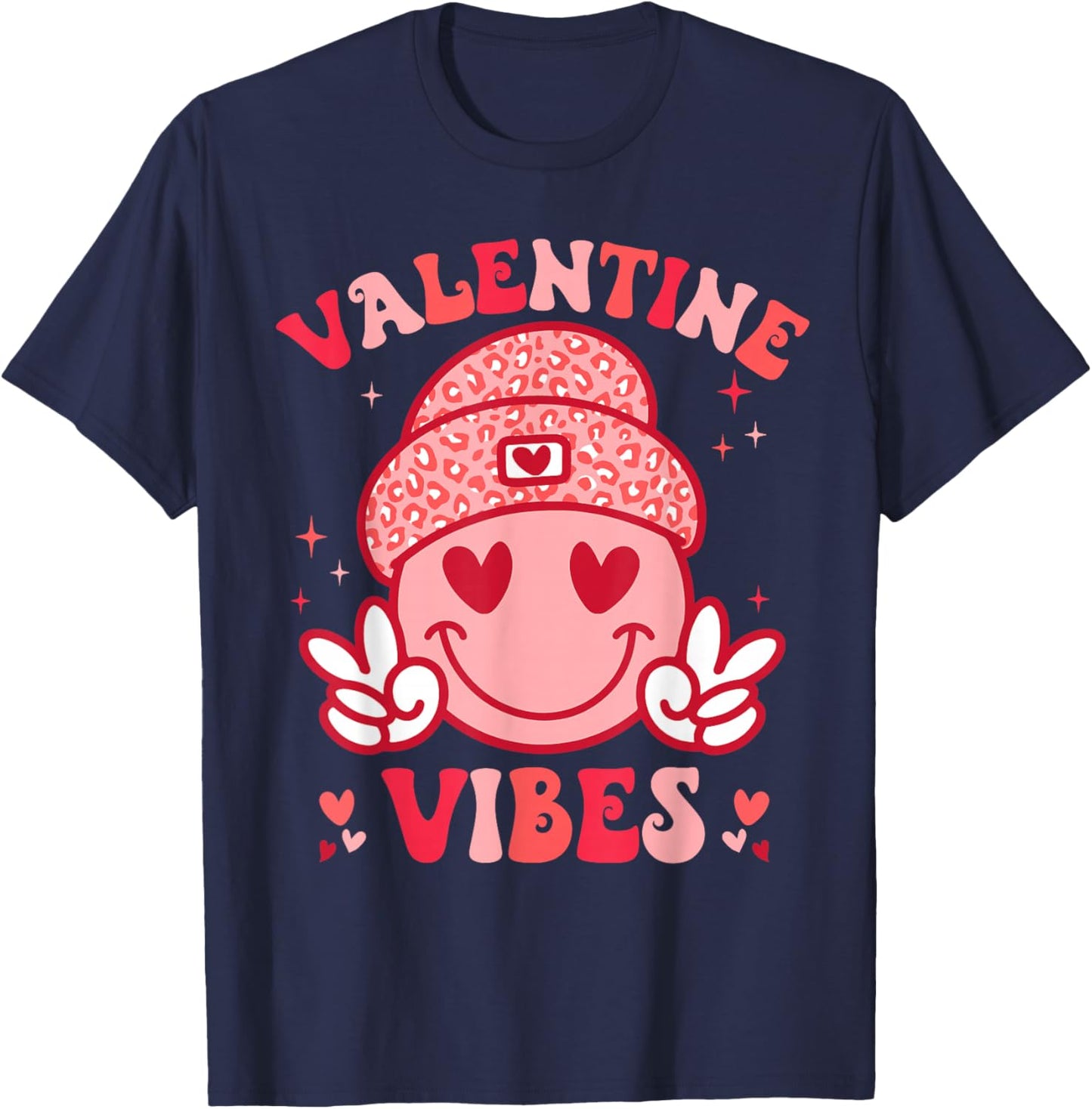 Valentines Vibes Valentines Day for Teens Boys Girls Kids T-Shirt - T-Shirt | Navy