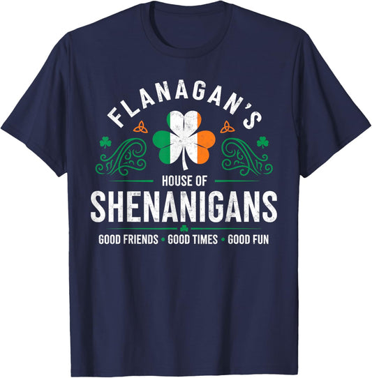 Flanagan's House of Shenanigans St.Patrick’s Day Good Times T-Shirt - T-Shirt | Navy