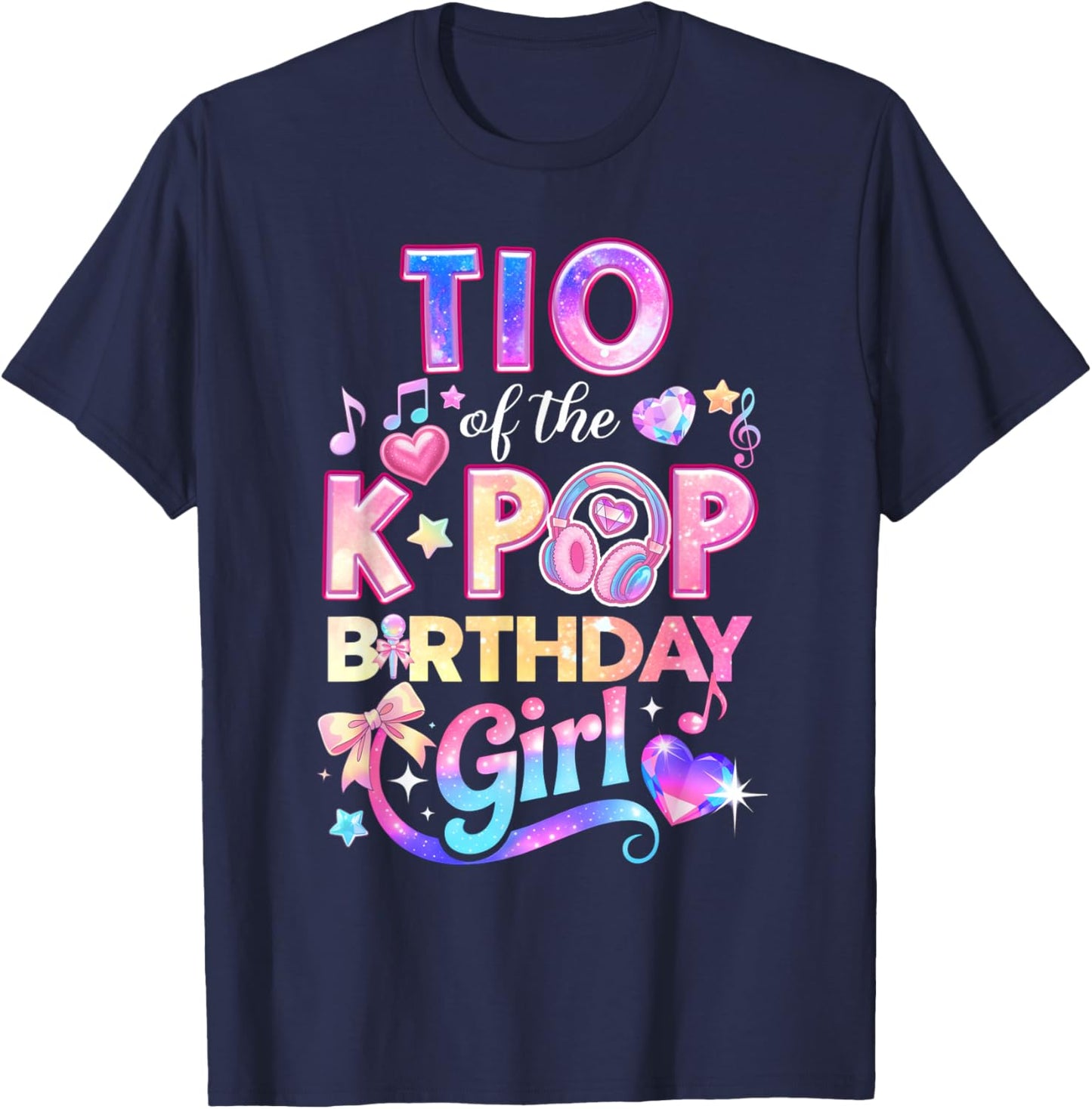 TIO of The K-Pop Birthday Girls Korean Music Lovers T-Shirt - T-Shirt | Navy