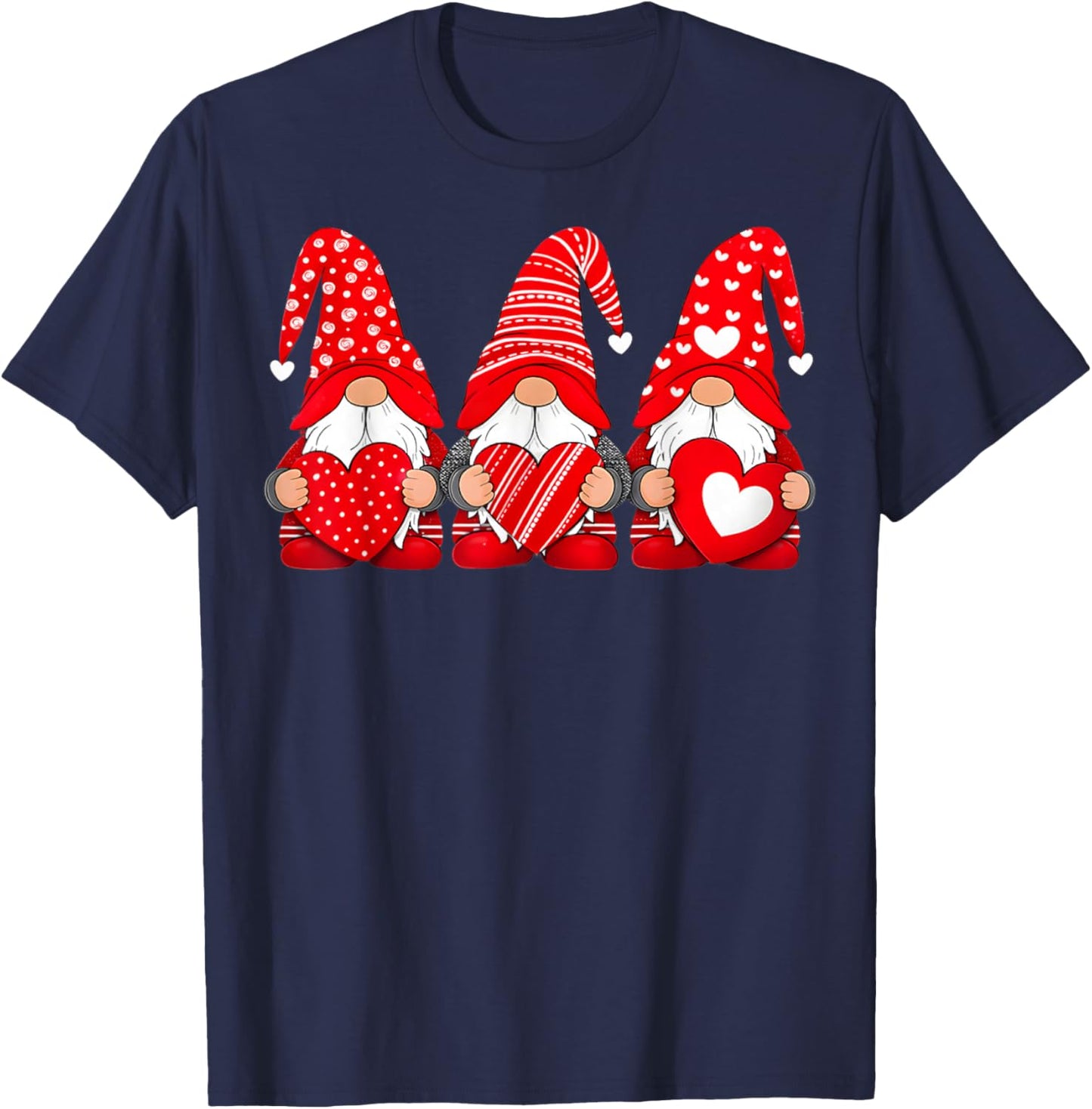 Happy Valentine's Day Boyfriend Girlfriend Gnome Couple T-Shirt - T-Shirt | Navy