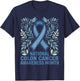 National Colon Cancer Awareness Month Blue Ribbon Men Women T-Shirt - T-Shirt | Navy