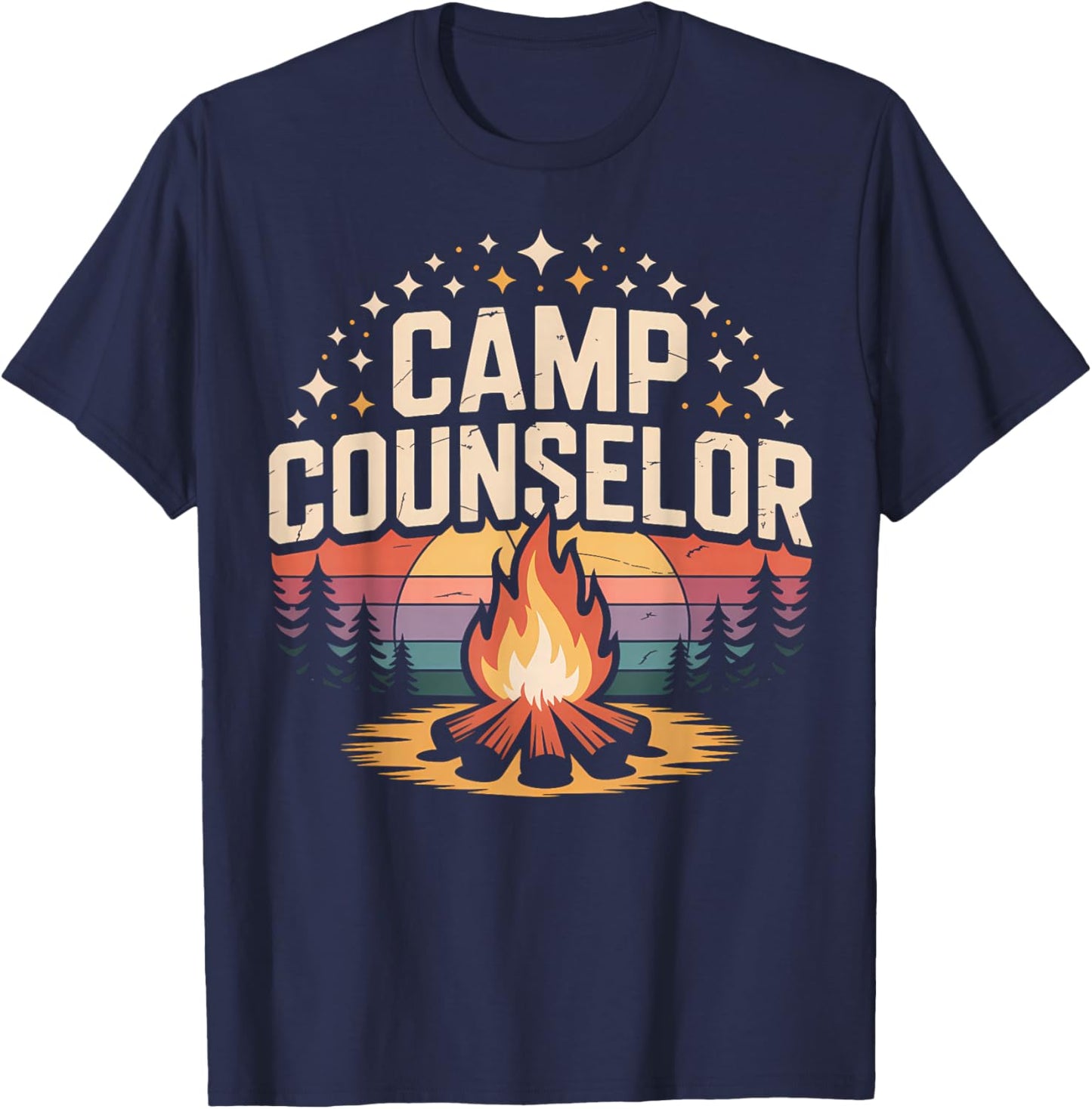 Camp Counselor for Summer Camps Staff T-Shirt - T-Shirt | Navy