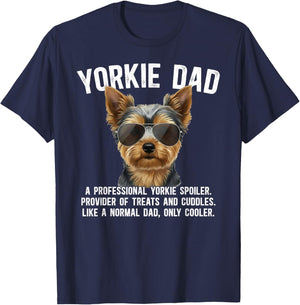 Yorkie Dad Definition Yorkshire Terrier Dad of A Yorkie T-Shirt - T-Shirt | Navy