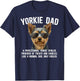 Yorkie Dad Definition Yorkshire Terrier Dad of A Yorkie T-Shirt - T-Shirt | Navy