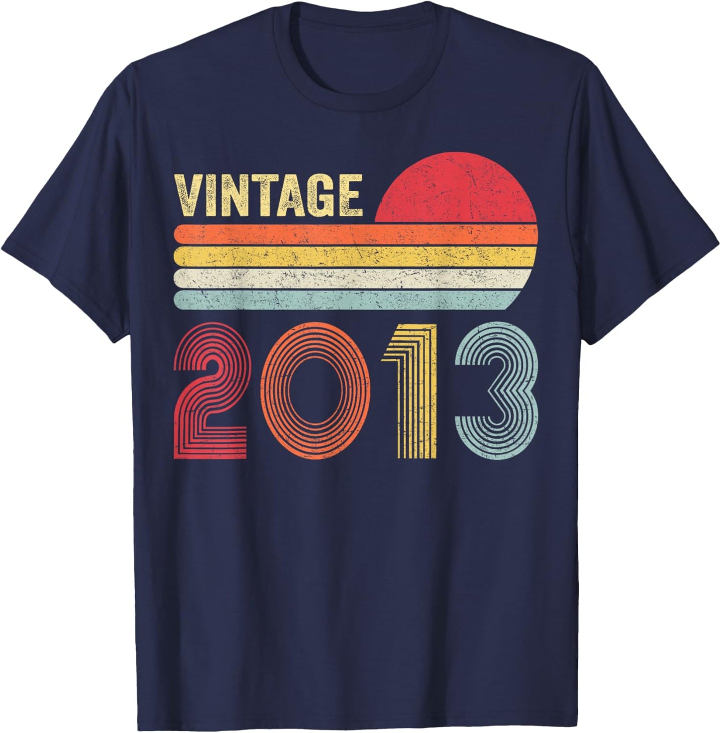 13 Year Old Gifts Vintage 2013 13th Birthday Boys Girls T-Shirt - T-Shirt | Navy