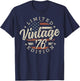 Vintage 1976 Limited Edition USA Flag 49th Birthday T-Shirt - T-Shirt | Navy