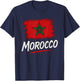 Morocco Moroccan Flag T-Shirt - T-Shirt | Navy