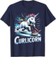 Curling Unicorn Ice Curling Player Ice Sport Funny Curling T-Shirt - T-Shirt | Navy