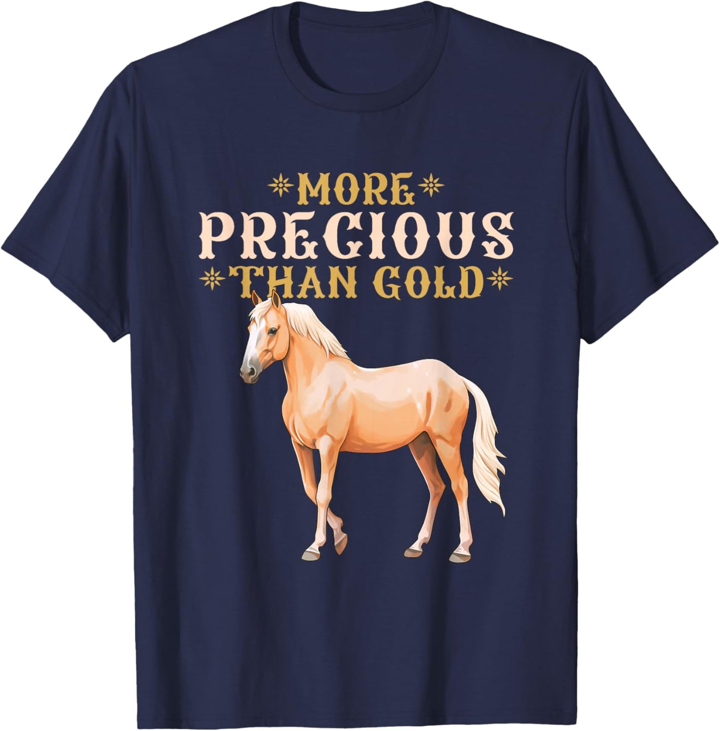 Palomino Horse Lover Owner Precious Men Women Kids T-Shirt - T-Shirt | Navy