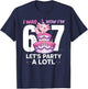 I was Six Now I'm Seven Cute Axolotl 7th Birthday 6 7 Kids T-Shirt - T-Shirt | Navy