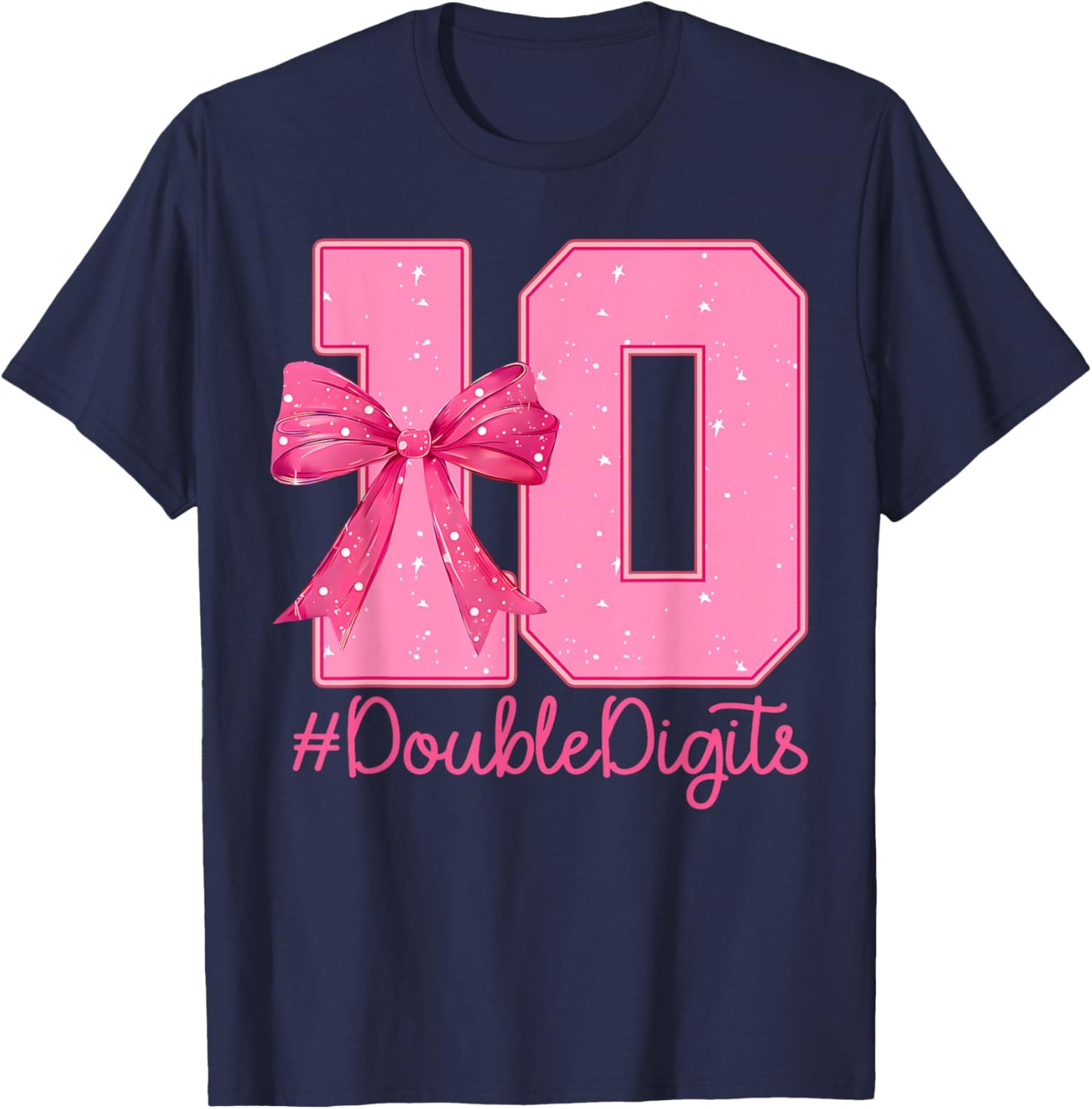Pink Bow T-Shirt - T-Shirt | Navy