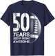 50th Birthday American Football 50 Years Old Man Woman T-Shirt - T-Shirt | Navy