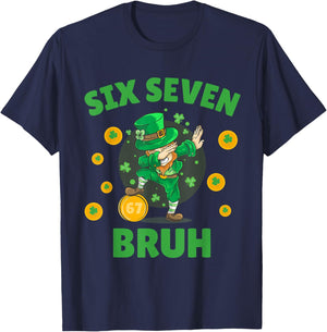 67 St Patricks Day Six Seven Kids Boys Men 67 Meme T-Shirt - T-Shirt | Navy