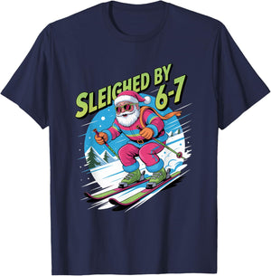 Christmas 67 Funny Xmas Six Seven Ugly Sweater 6-7 T-Shirt - T-Shirt | Navy