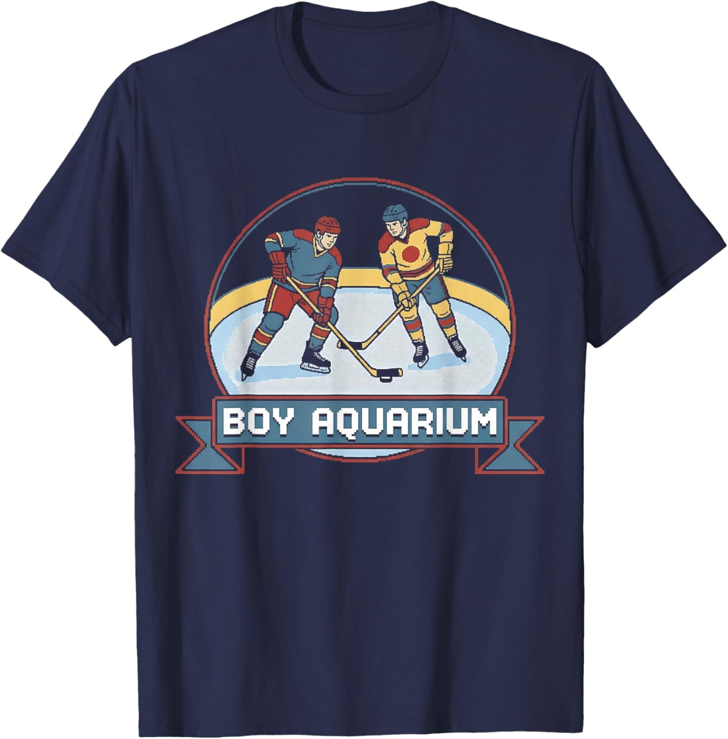 Boy Aquarium Hockey Shirt T-Shirt - T-Shirt | Navy