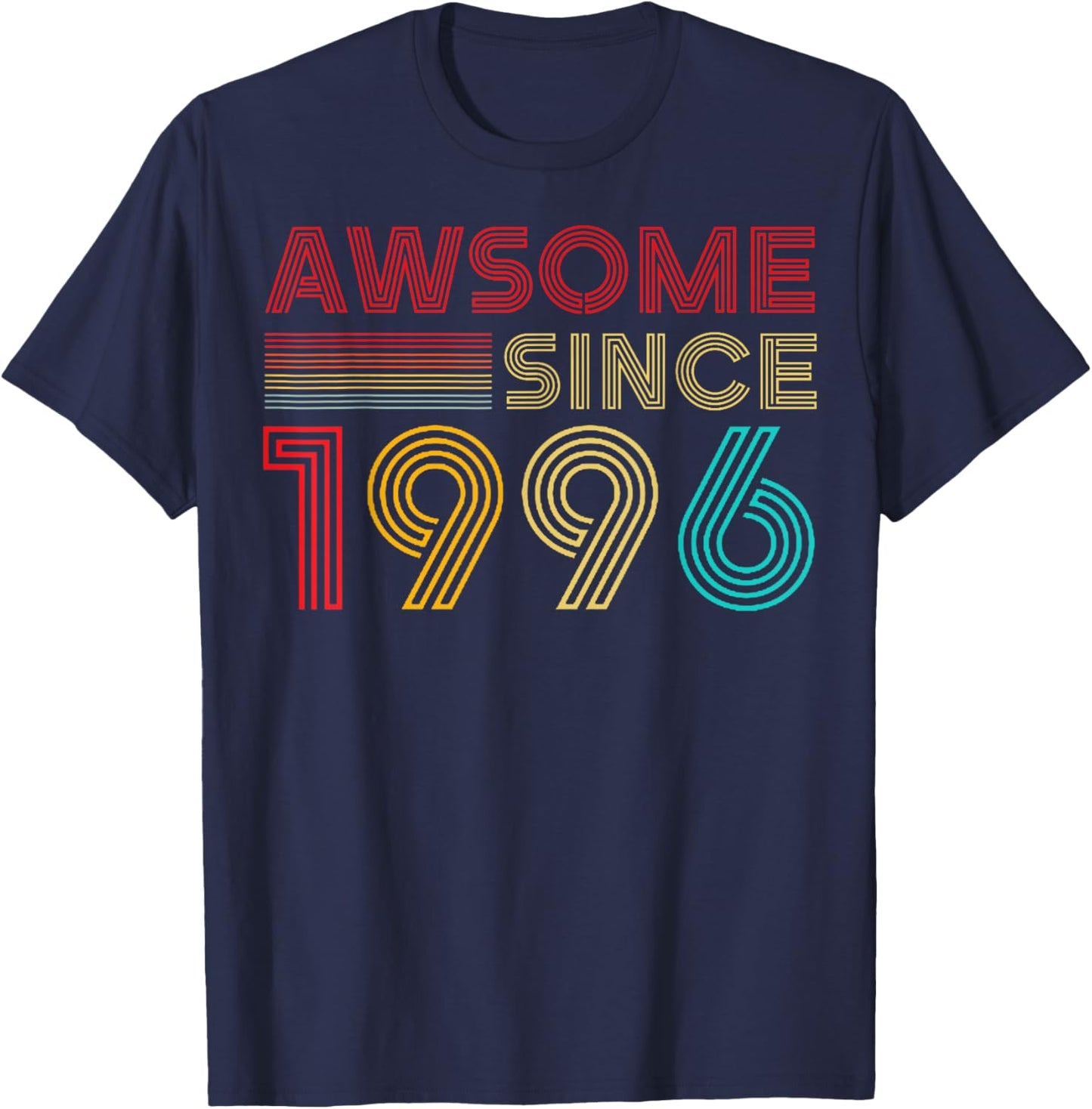 Retro 30 Birthday Decorations Men 30 Year 1996 30th Birthday T-Shirt - T-Shirt | Navy
