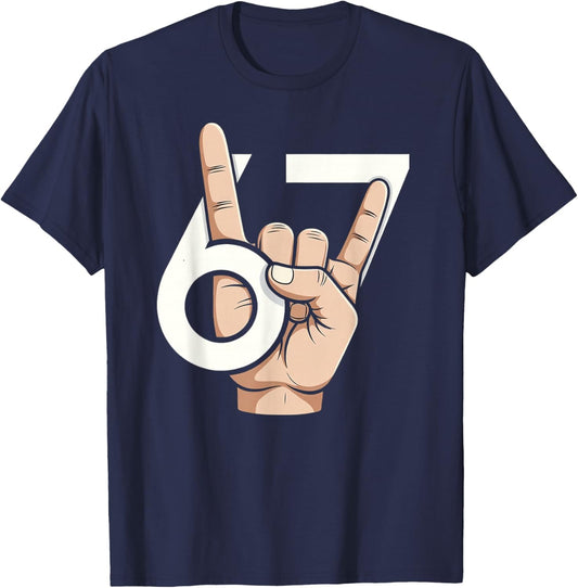 67 Meme T-Shirt - T-Shirt | Navy