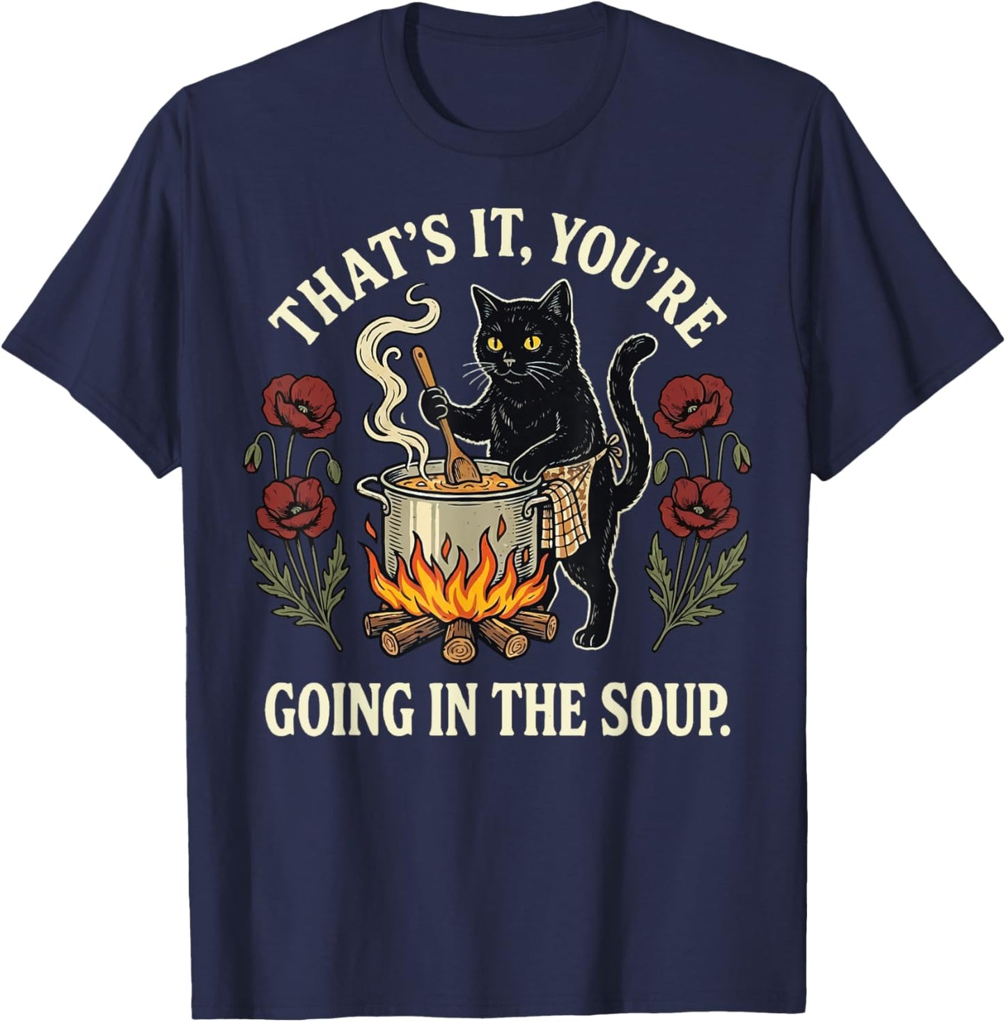 That's It You're Going in The Soup Frog T-Shirt - T-Shirt | Navy