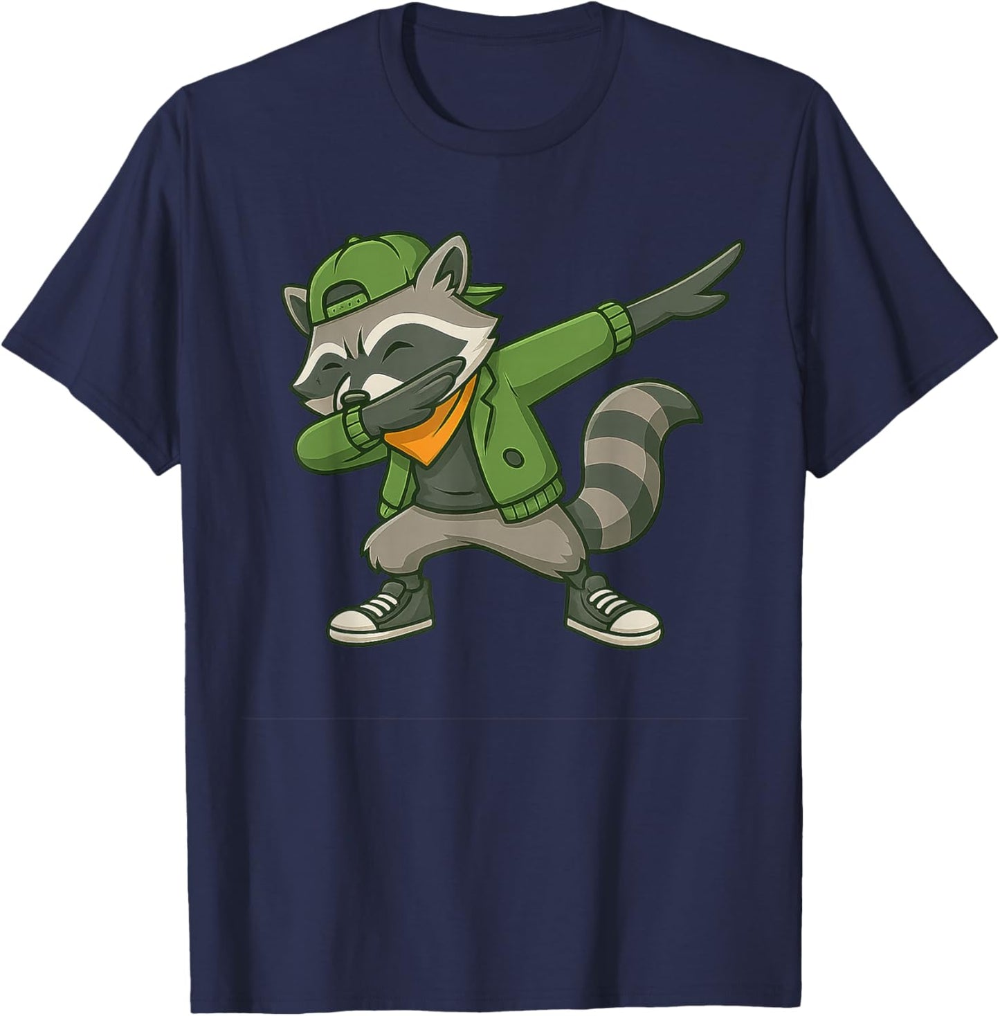 Raccoon Dab Streetwear Classic Funny Gifts Women Kid T-Shirt - T-Shirt | Navy