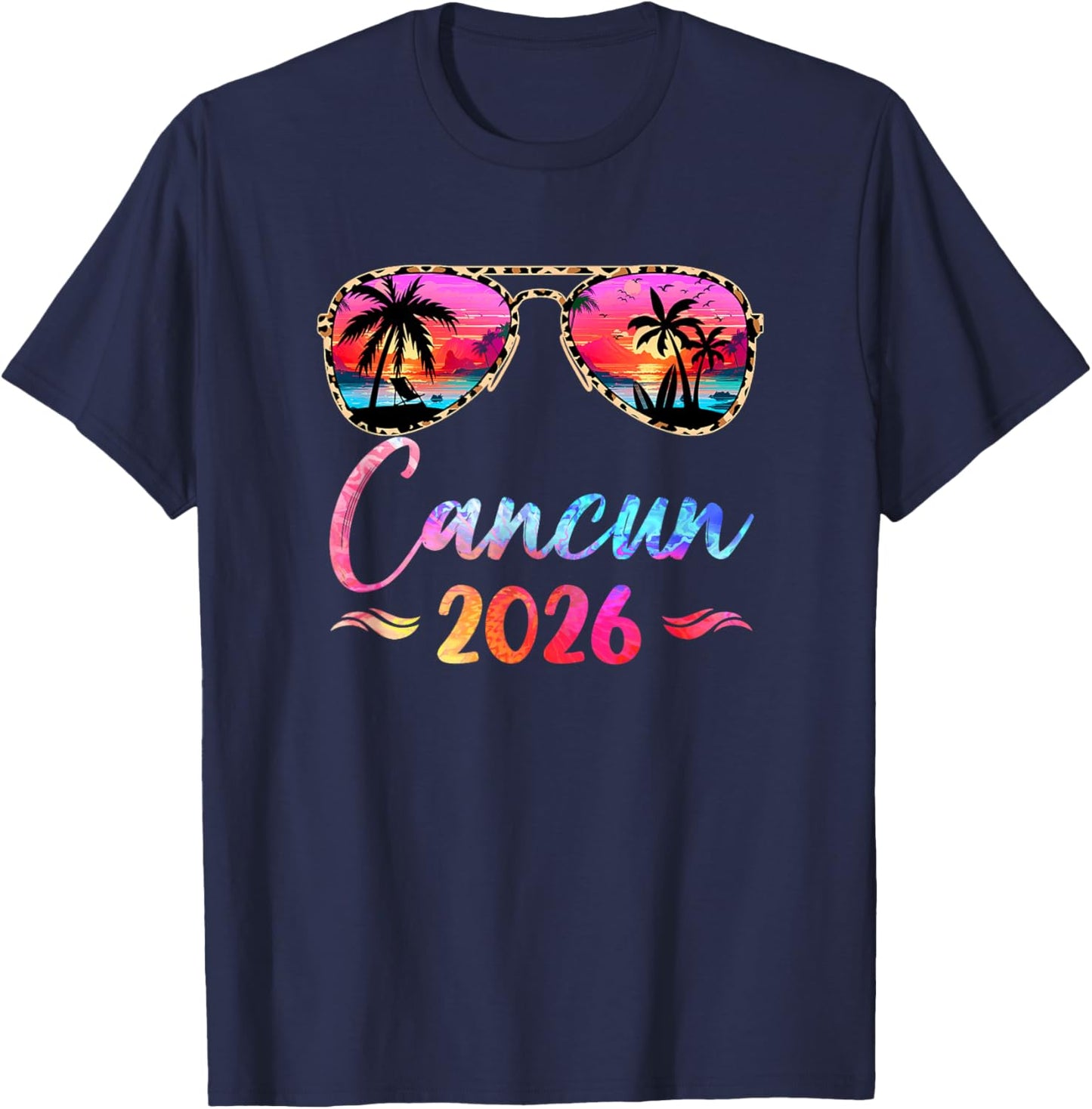 Cancun Vacation 2026 Matching Group Family Summer Trip T-Shirt - T-Shirt | Navy