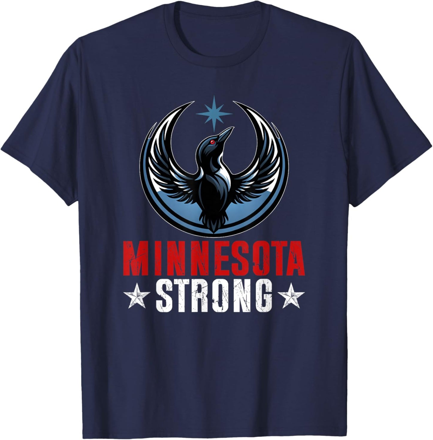 Retro Vintage Minnesota Strong T-Shirt - T-Shirt | Navy