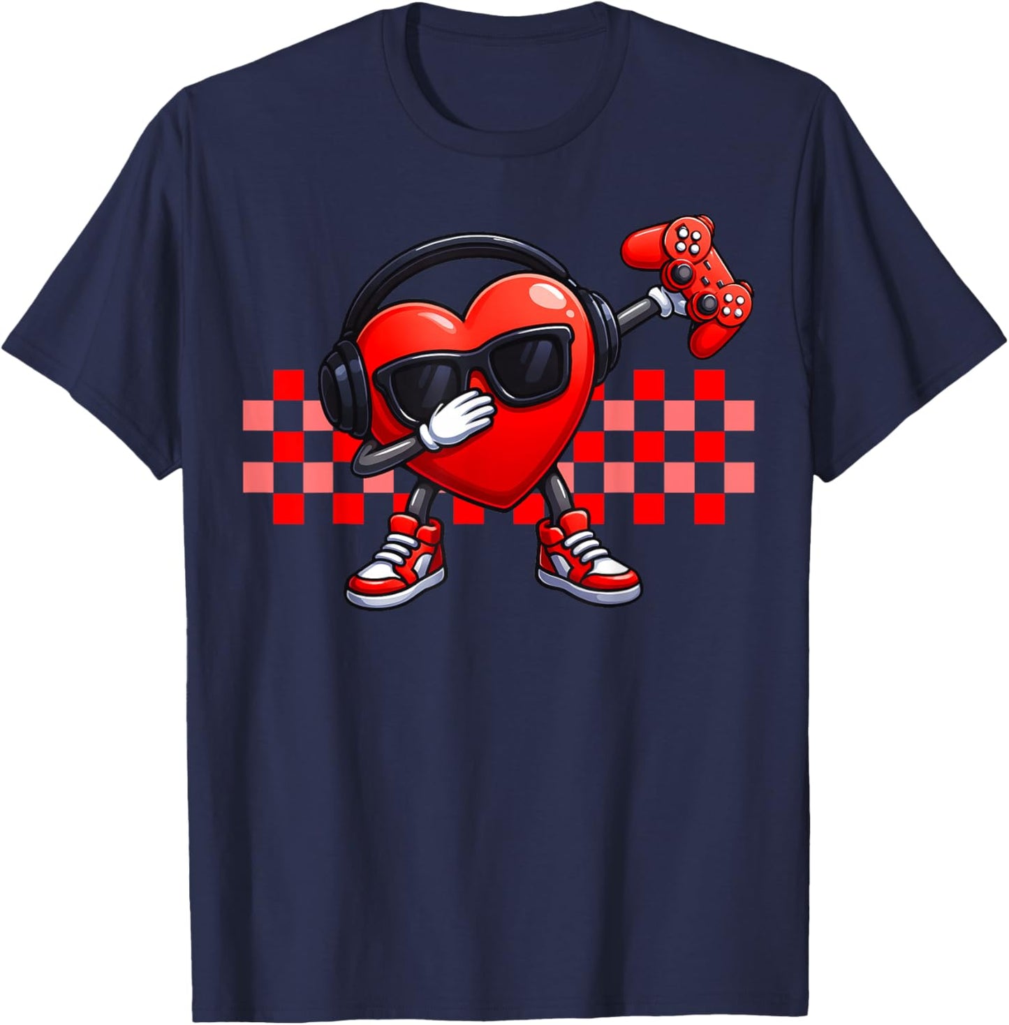 My Kind Valentine Dabbing Heart Gamer Gaming Men Boys Kids T-Shirt - T-Shirt | Navy