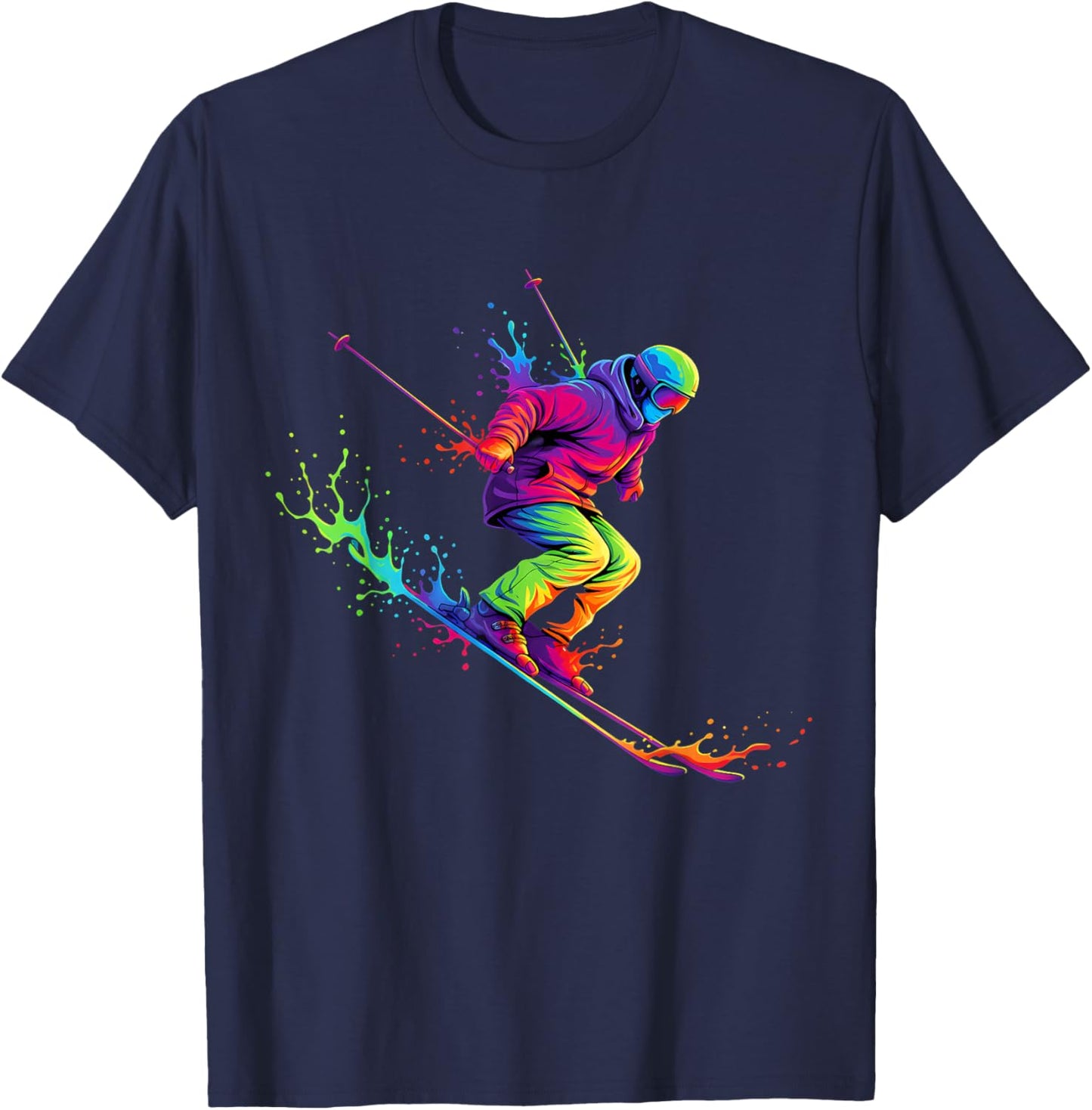 Ski Winter Sport Skiing Skier T-Shirt - T-Shirt | Navy