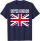 United Kingdom Flag Patriotic National Roots Souvenir T-Shirt - T-Shirt | Navy