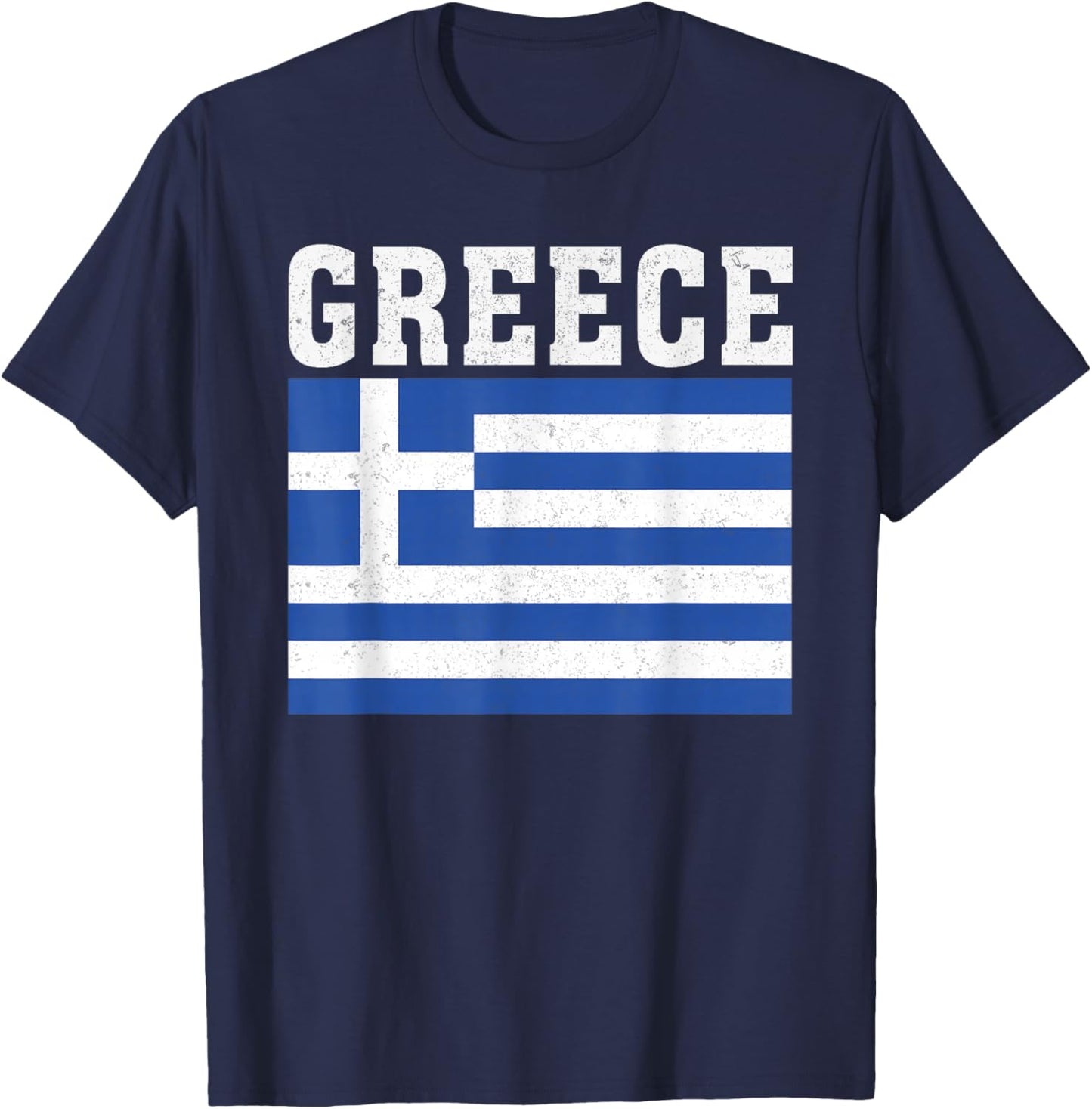 Greece Flag Patriotic National Roots Souvenir T-Shirt - T-Shirt | Navy