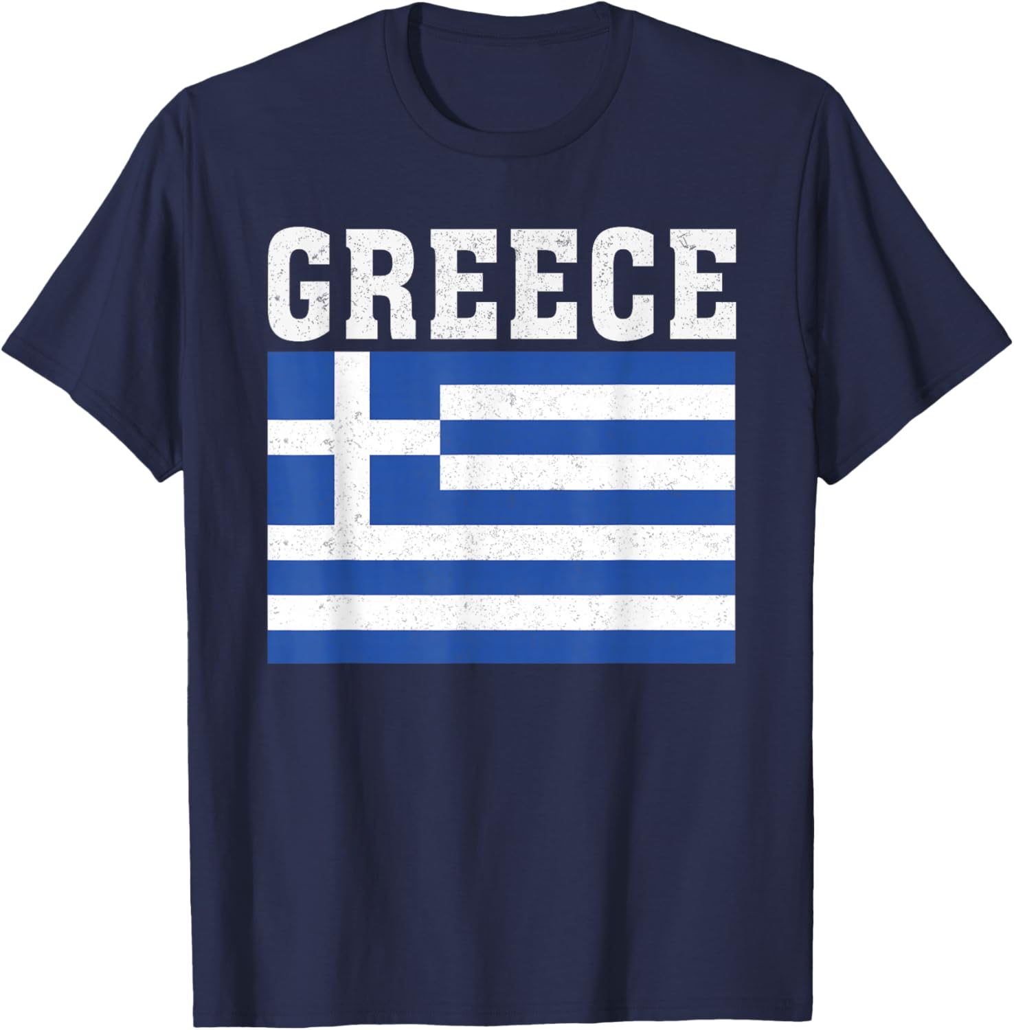 Greece Flag Patriotic National Roots Souvenir T-Shirt - T-Shirt | Navy
