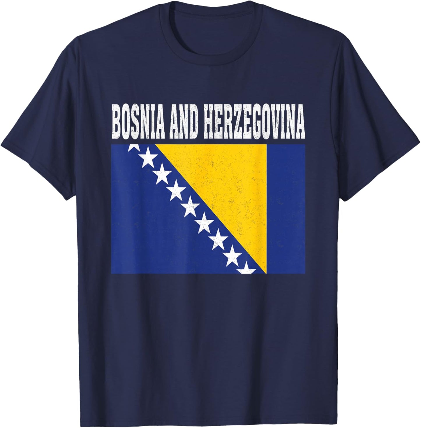 Bosnia and Herzegovina Flag Patriotic National Souvenir T-Shirt - T-Shirt | Navy
