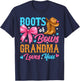 Boots or Bows Grandma Loves You Gender Reveal Family T-Shirt - T-Shirt | Navy