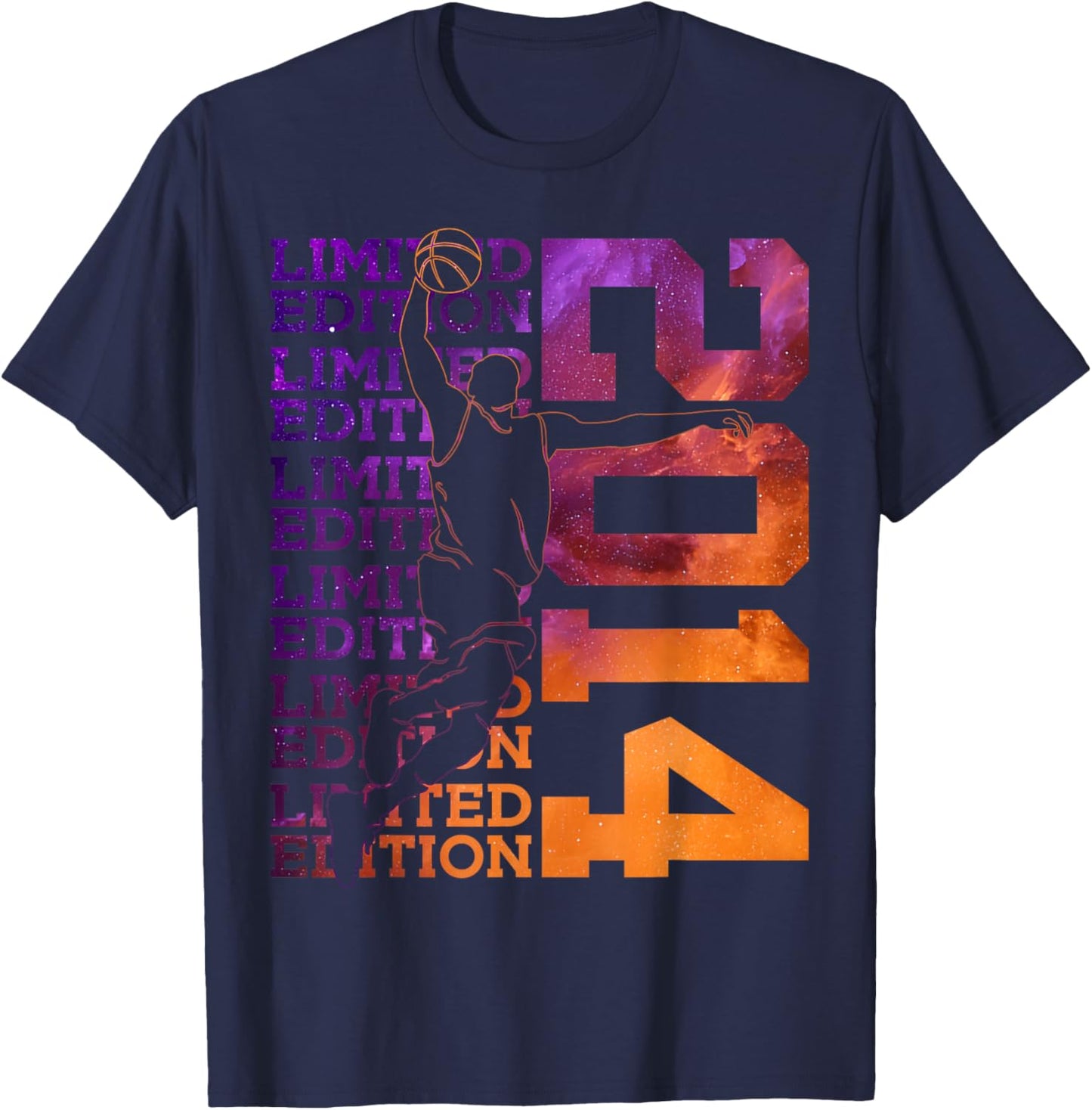 Limited Edition 2014 Basketball 12TH Birthday T-Shirt - T-Shirt | Navy