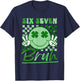 St Patricks Day Six Seven Bruh Smile Face 6 7 Meme Girls Kid T-Shirt - T-Shirt | Navy