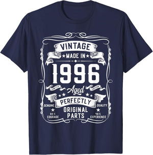 Vintage 1996 30yr 30th Birthday Gifts 30 Years Old T-Shirt - T-Shirt | Navy