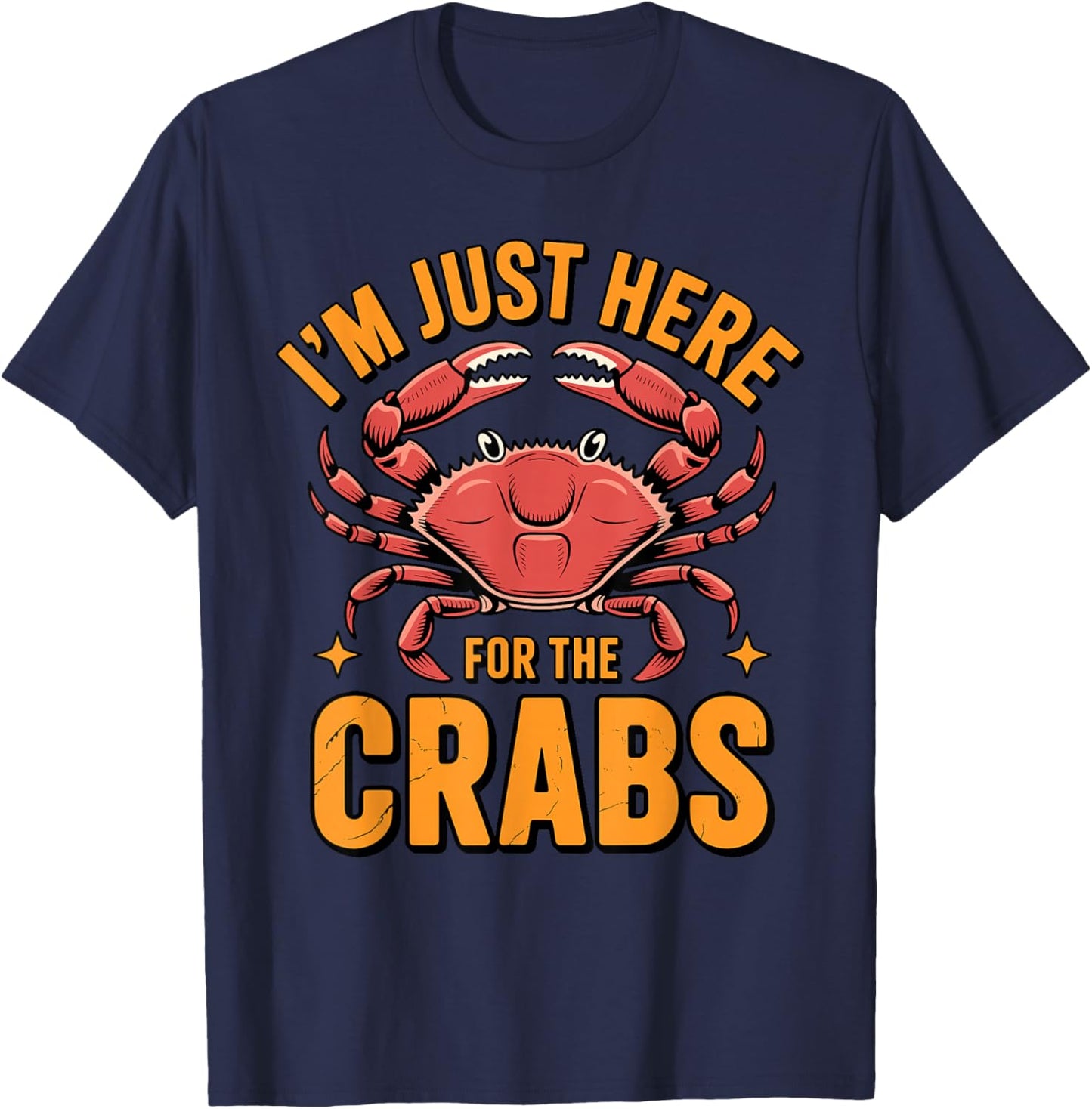 Funny Crab Design Women Adult Crab Seafood Crab Love T-Shirt - T-Shirt | Navy