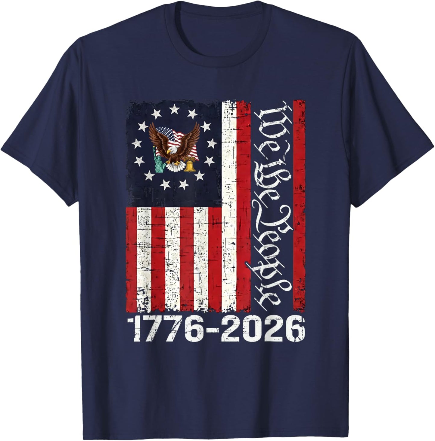 250 Years America Anniversary 250th Independence Day Freedom T-Shirt - T-Shirt | Navy