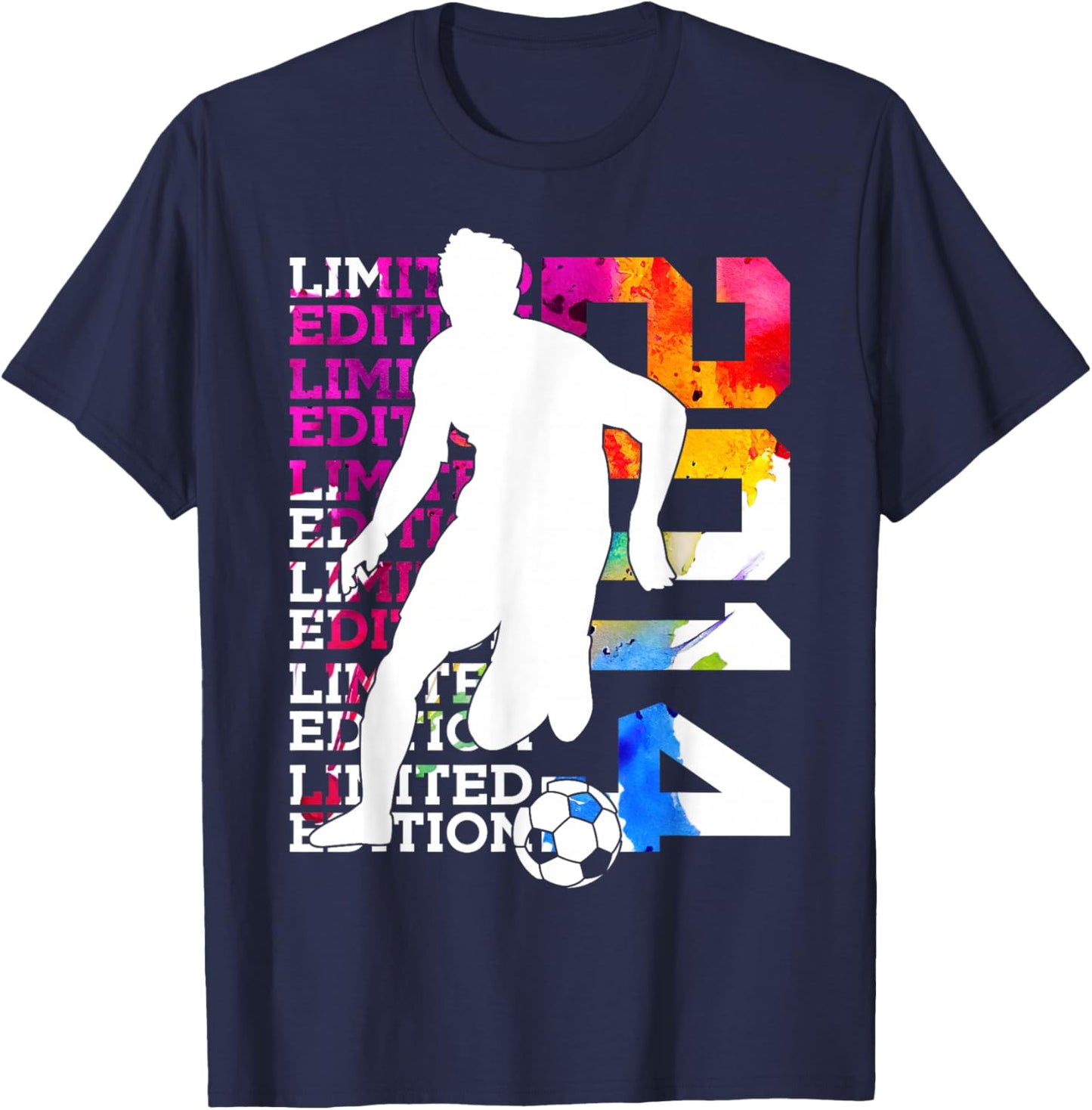 Limited Edition 2014 12 Years Soccer 12TH Birthday T-Shirt - T-Shirt | Navy