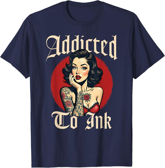 Addicted to Ink T-Shirt - T-Shirt | Navy