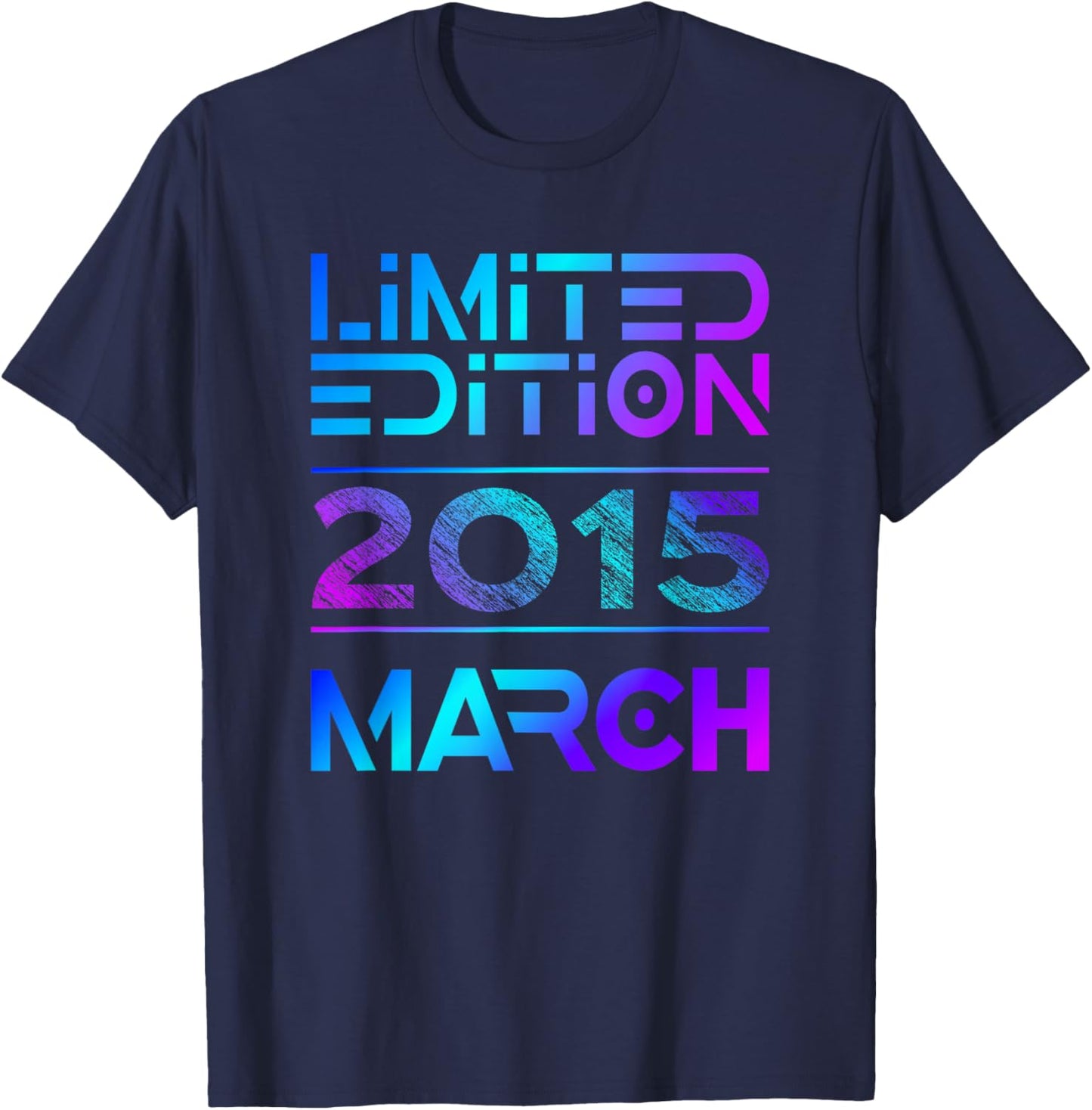 Limited Edition March 2015 Vintage 11. Birthday T-Shirt - T-Shirt | Navy