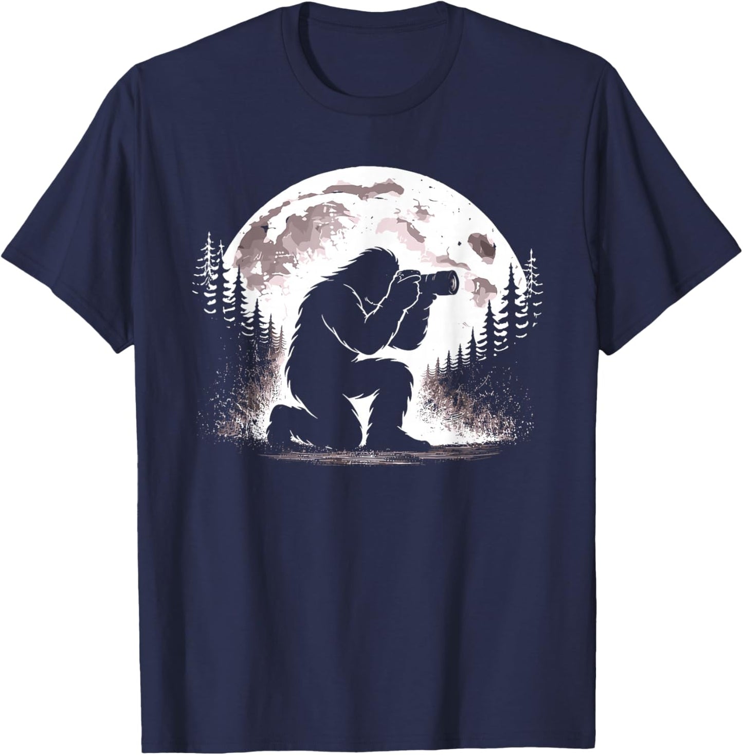 Bigfoot Photographer Hobby T-Shirt - T-Shirt | Navy