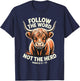 Follow the Word Not the Herd Christian Cow Bible Verse T-Shirt - T-Shirt | Navy