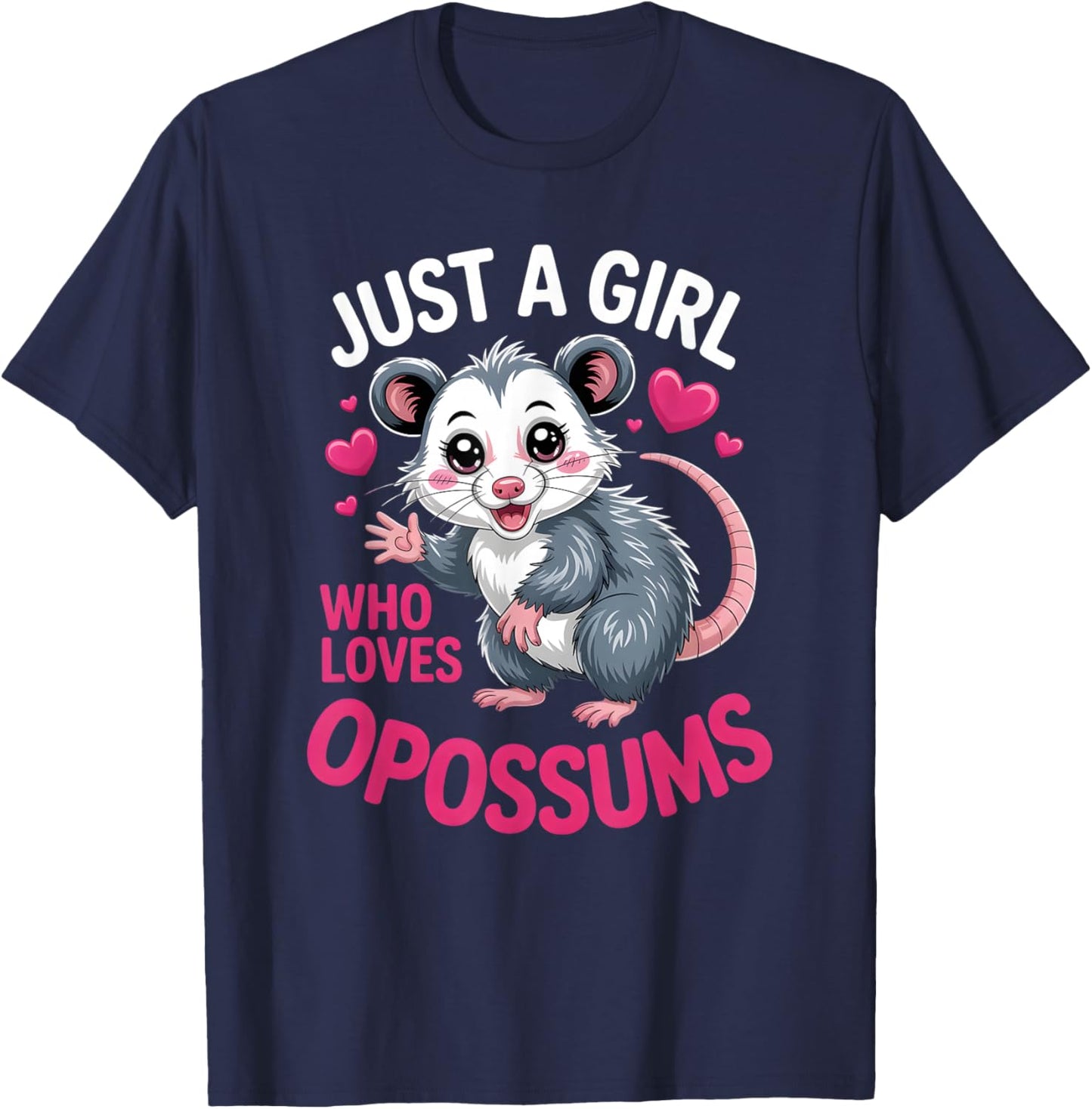 Girls Opossum T-Shirt - T-Shirt | Navy