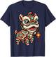 Funny Lion Dance Chinese Fire Horse Lunar New Year 2026 T-Shirt - T-Shirt | Navy