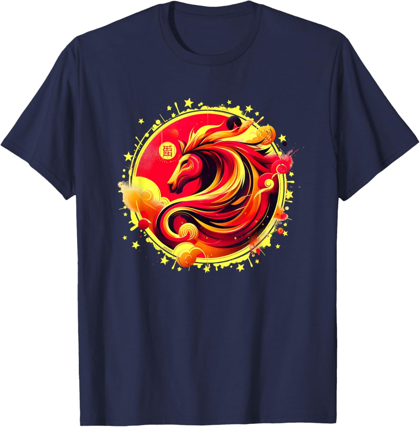 Chinese New Year 2026 Horse Happy Chinese New Year 2026 T-Shirt - T-Shirt | Navy