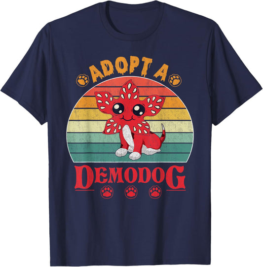 Adopt a demodog Funny Dog Lovers Women Kids T-Shirt - T-Shirt | Navy